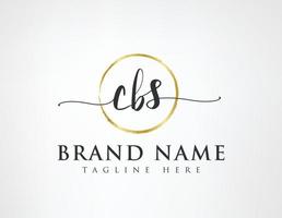 C B S Initial luxury Elegant Logo Template vector