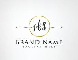 P B S Initial luxury Elegant Logo Template vector