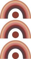rainbow in flat style. trendy composition in the style of boho. Template for poster, interior design, card, sticker. vector