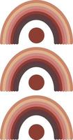 rainbow in flat style. trendy composition in the style of boho. Template for poster, interior design, card, sticker. vector