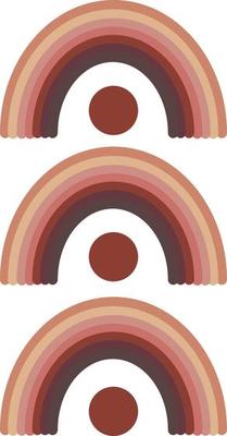 rainbow in flat style. trendy composition in the style of boho. Template for poster, interior design, card, sticker.