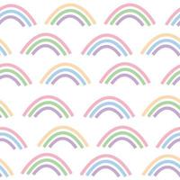 rainbow pattern in flat style. gentle pastel cute background vector