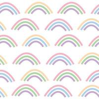 rainbow pattern in flat style. gentle pastel cute background vector