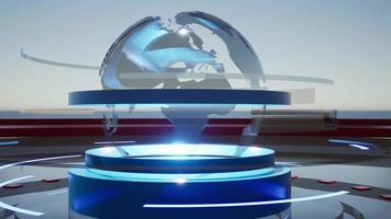 Bucle de fondo de noticias del mundo 3D video