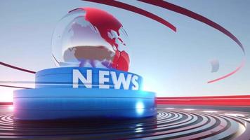 3D World News Background Loop video