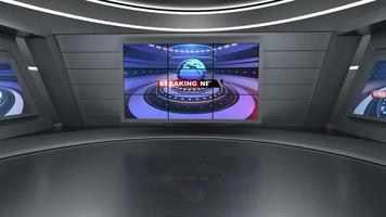 News Studio, Backdrop For TV Shows .TV On Wall.3D Virtual News Studio Background video