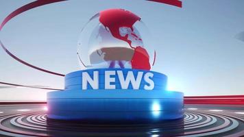 3D World News Background Loop video