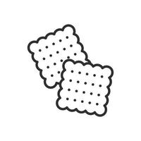 Cracker line icon. Vector illustration on white background