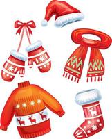 Set of winter accessories vector