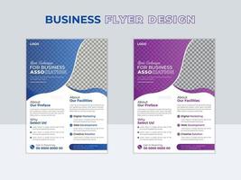 Modern business flyer or brochure cover design template. vector
