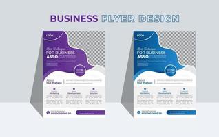 Modern business flyer or brochure cover design template. vector