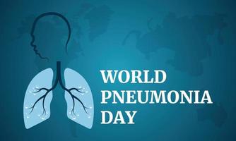 world pneumonia day vector illustration