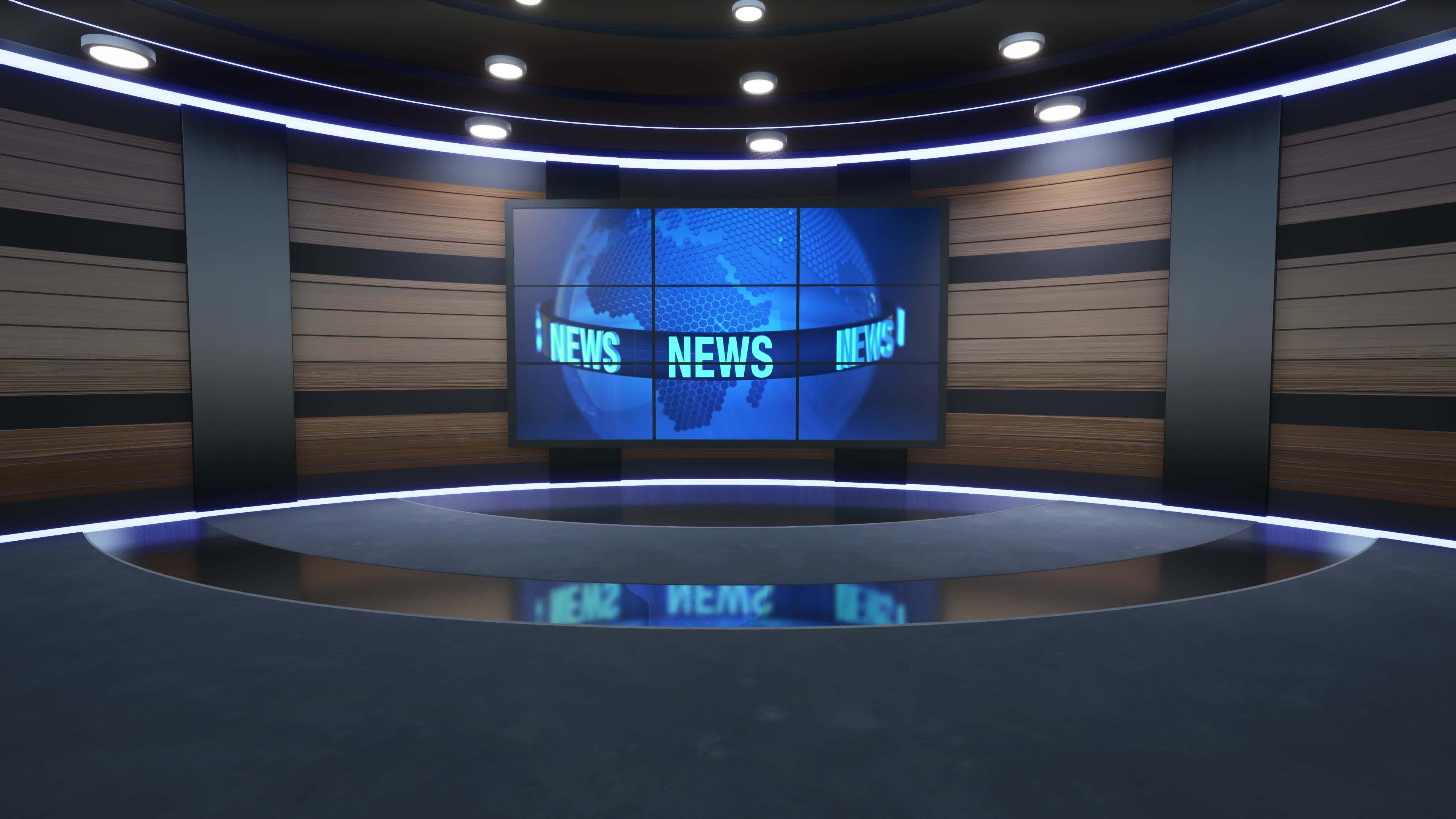 3D Virtual TV Studio News, Backdrop For TV Shows .TV On  Virtual  News Studio Background, Loop 13654496 Stock Video at Vecteezy