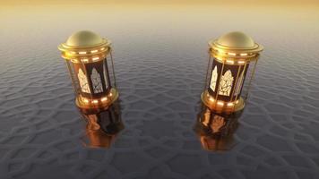 fond de lanterne du ramadan video