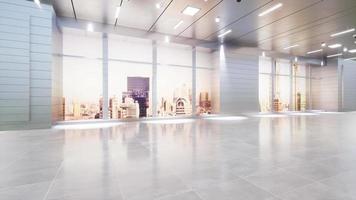 3D view of modern blank space with cityscape background, Corporate Background video
