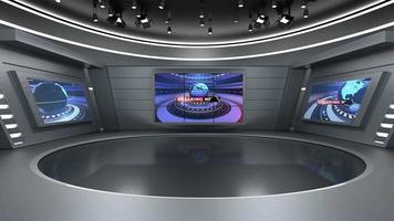 nieuws studio, backdrop voor TV shows .TV Aan muur.3d virtueel nieuws studio achtergrond video