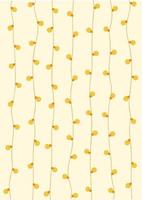 Modern background design with yellow garland on a light background. Festive background for christmas, party, birthday. Holiday concept. Vector background.