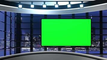 3D Virtual News Studio Background Loop video