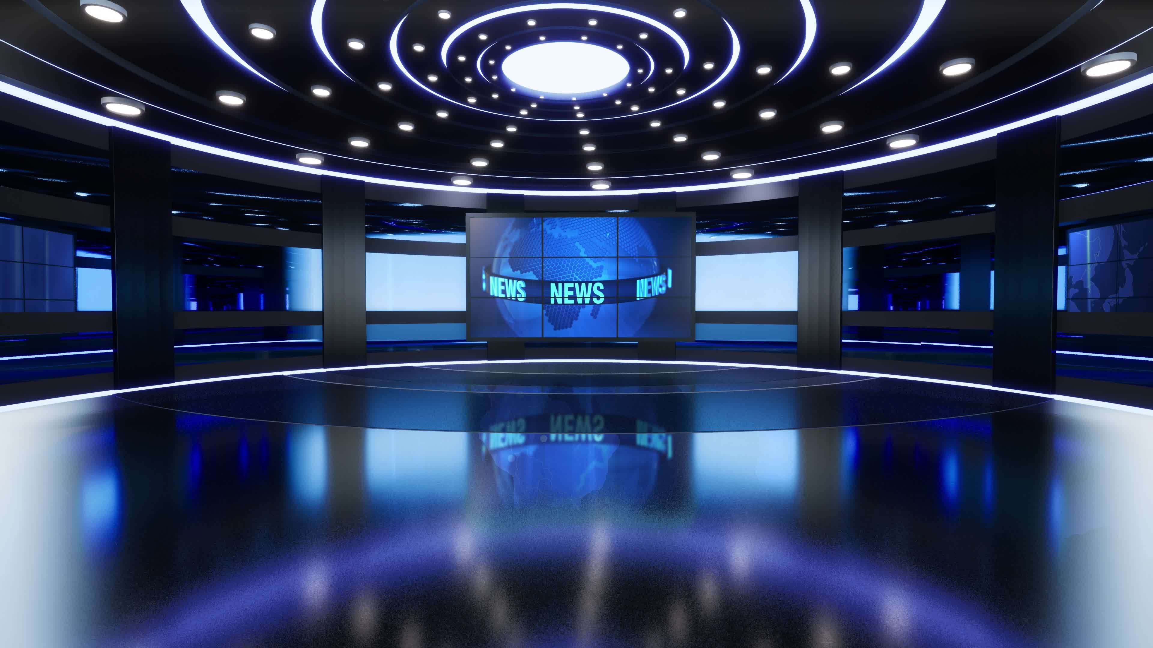 News Studio Background Stock Video Footage for Free Download