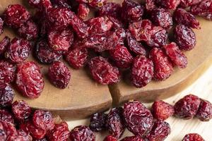 Dried red cranberries with sugar syrup photo