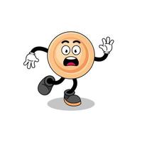slipping button mascot illustration vector