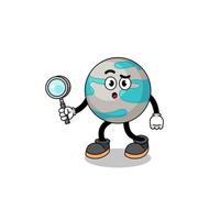 Mascot of planet searching vector