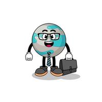 planet mascot as a businessman vector