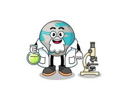 Mascot of planet as a scientist vector