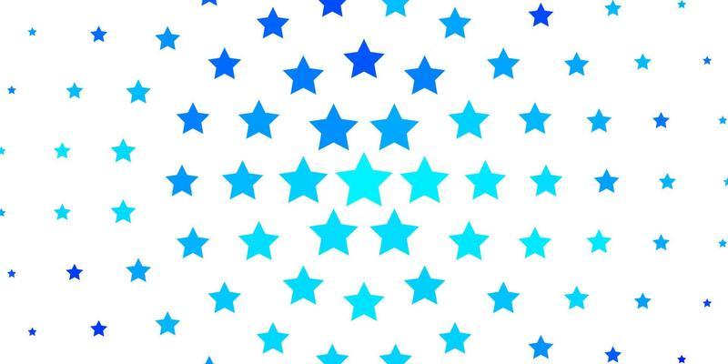 Light BLUE vector background with colorful stars.