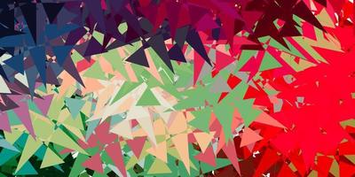 Light Green, Red vector pattern with polygonal shapes.