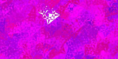 Dark pink, blue vector background with triangles.