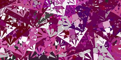 diseño de vector rosa claro con formas triangulares.