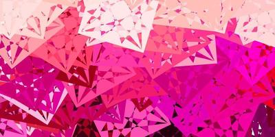 Light Pink vector background with triangles.