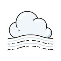 ilustración de vector de soplado de nubes en un fondo. símbolos de calidad premium. iconos vectoriales para concepto y diseño gráfico.