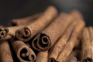 Whole dried cinnamon for baking photo