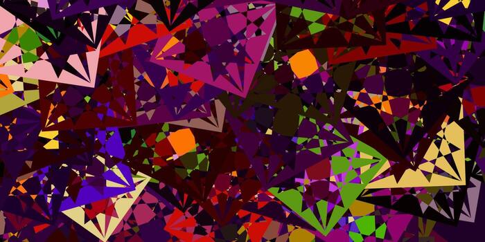 Light Multicolor vector template with triangle shapes.