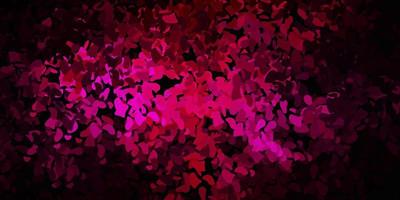 Dark pink vector background with random forms.