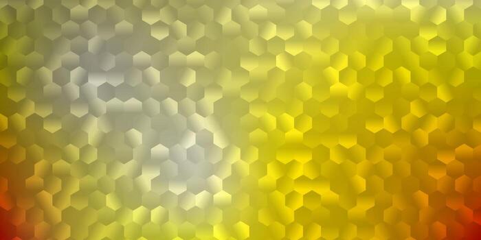 Light orange vector pattern with hexagons.