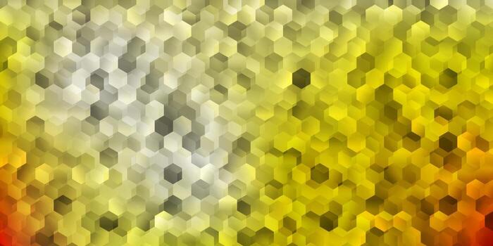 Light orange vector pattern with hexagons.