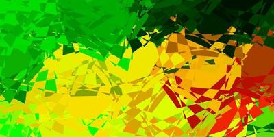 Light Green, Yellow vector backdrop with triangles, lines.