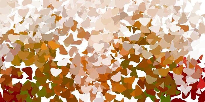 Light green, yellow vector pattern with abstract shapes.