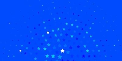 plantilla de vector azul claro con estrellas de neón.