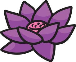 Lotus Cartoon Colored Clipart Illustration vector