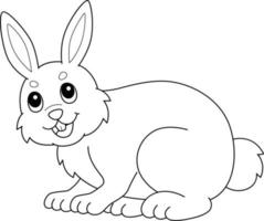 Conejo aislado página para colorear para niños vector