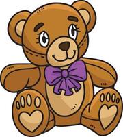 Teddy Bear Cartoon Colored Clipart Illustration vector