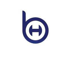 plantilla de vector de diseño de logotipo bh hb