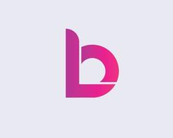 plantilla de vector de diseño de logotipo bl lb