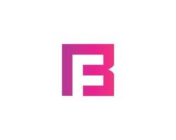 BF FB logo design vector template