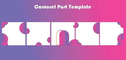 Social media carousel post template vector