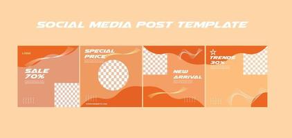 Social media carousel post template vector